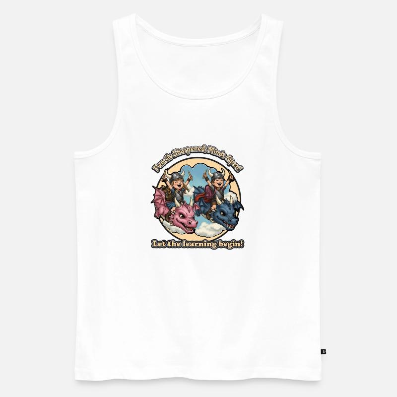 Liebe meine Schule | Lebendige Schulkunst - Männer Premium Bio Tank Top - Weiß