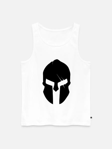 Sparta / Spartan Helmet - Männer Premium Bio Tank Top - Weiß