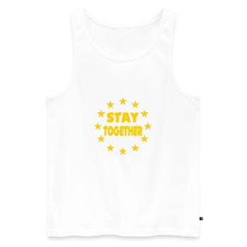 Pro Europe Protest Gift Royaume-Uni UE - Débardeur bio Premium Homme - blanc - Devant - Michal (187cm)