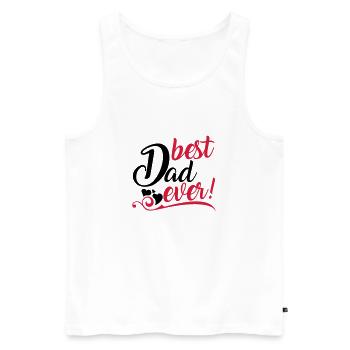 best Dad ever! - Débardeur bio Premium Homme - blanc - Devant - AI Model Male 178 light (178cm)