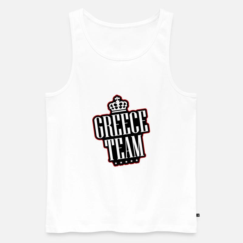 Greece Team - Männer Premium Bio Tank Top - Weiß