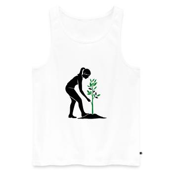 Tree Plants Nature Conservation - Men's Premium Organic Tank Top - white - Front - AI Model Male 178 light (178cm)