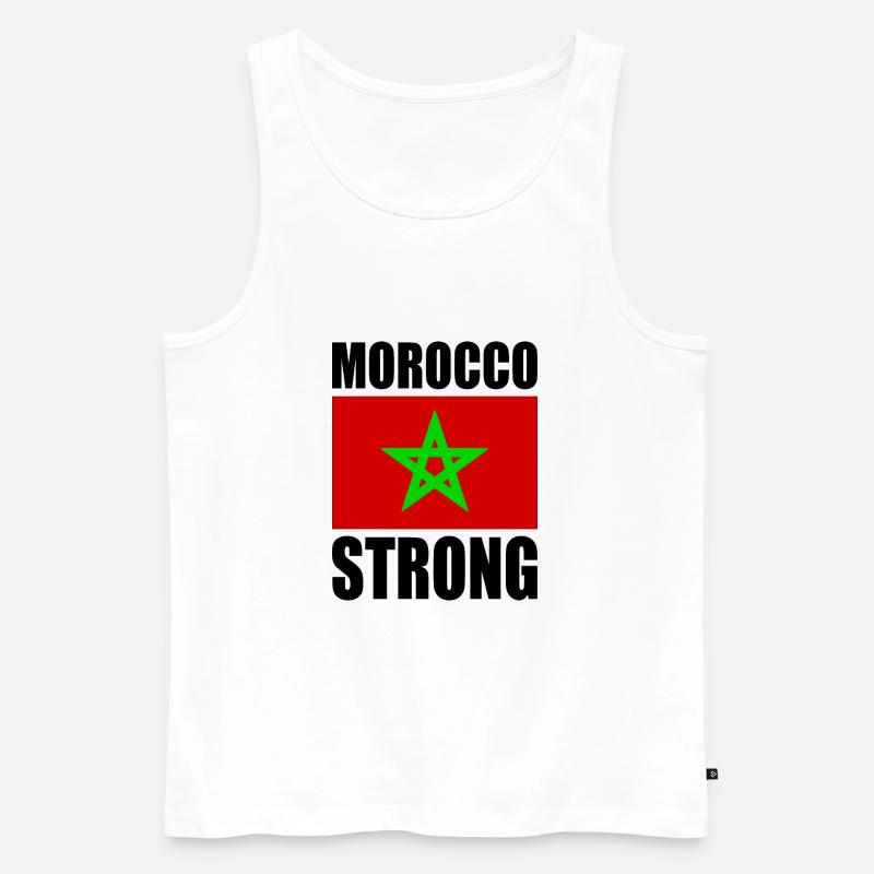 Morocco strong - Männer Premium Bio Tank Top - Weiß
