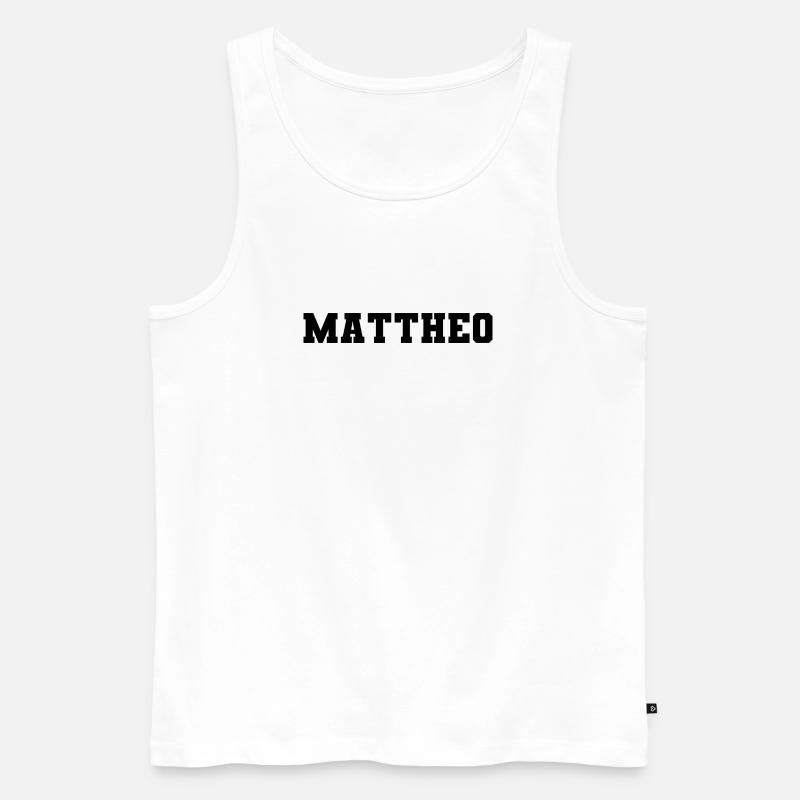 Name - Mattheo - Männer Premium Bio Tank Top - Weiß