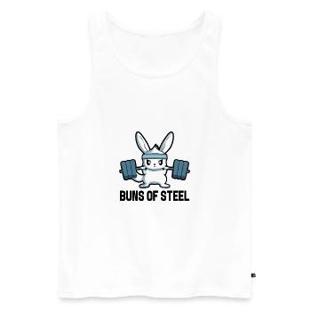 Fitness Motivation Gym Rabbit Sport Gift - Men's Premium Organic Tank Top - white - Front - AI Model Male 178 light (178cm)
