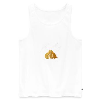 Gold Mining Tool Hammer Shovel Gold Panning Panner - Men's Premium Organic Tank Top - white - Front - AI Model Male 178 light (178cm)