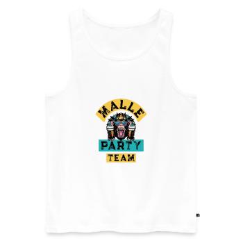 Malle Party Team - Männer Premium Bio Tank Top - Weiß - Vorne - Michal (187cm)
