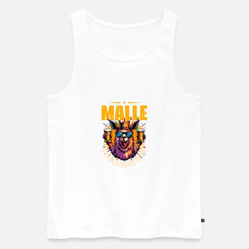 Malle Eskalations Team - Männer Premium Bio Tank Top - Weiß