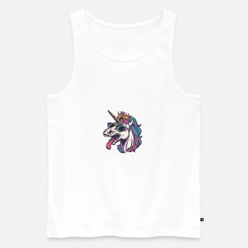 Einhorn Comic - Männer Premium Bio Tank Top - Weiß