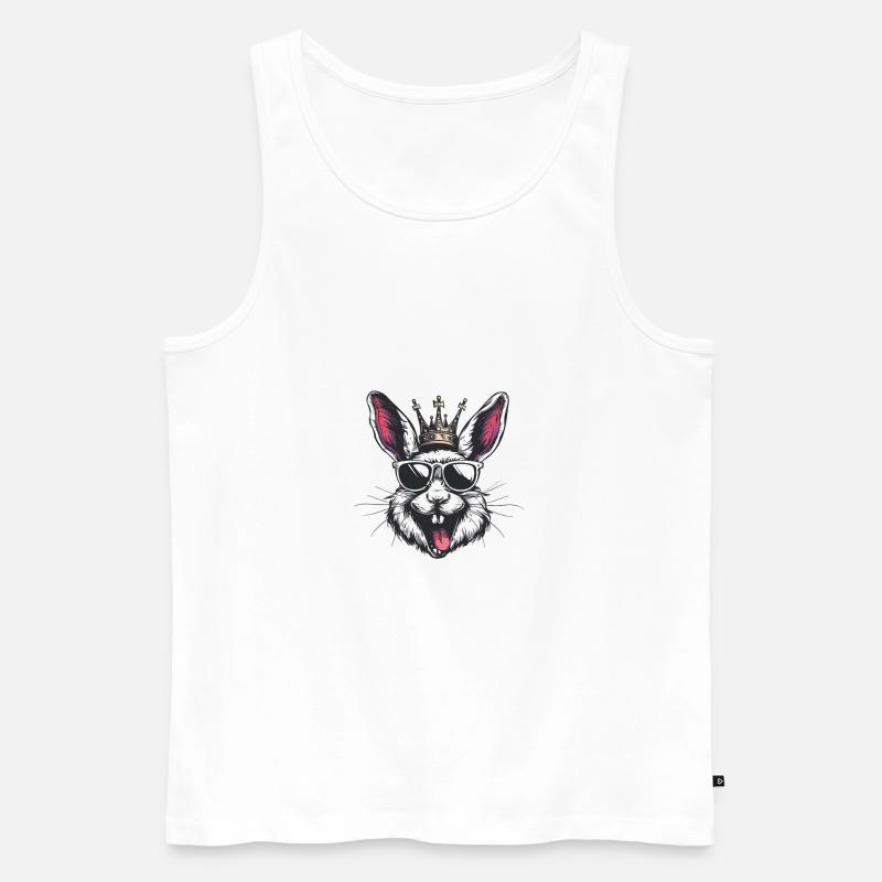 Hase Comic - Männer Premium Bio Tank Top - Weiß