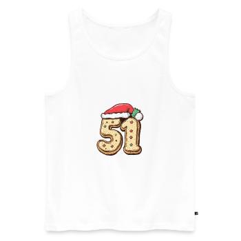 51 Zahl Weihnachten - Männer Premium Bio Tank Top - Weiß - Vorne - Michal (187cm)