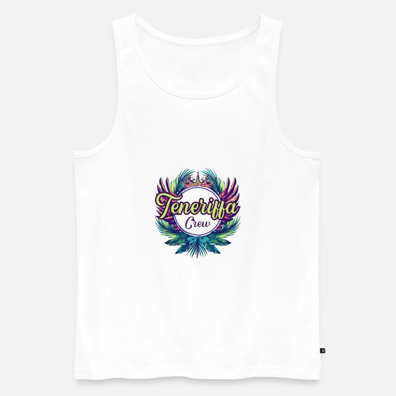 Teneriffa Crew Urlaub - Männer Premium Bio Tank Top - Weiß