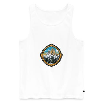 Berge Eisberge Natur - Männer Premium Bio Tank Top - Weiß - Vorne - Michal (187cm)