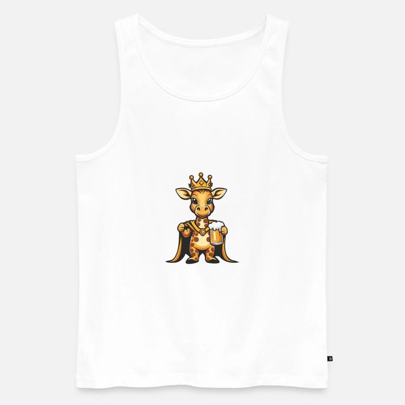 Giraffe Bier Lustig - Männer Premium Bio Tank Top - Weiß