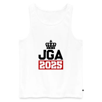 Jga 2025 Enterrement de vie de garçon - Débardeur bio Premium Homme - blanc - Devant - Michal (187cm)