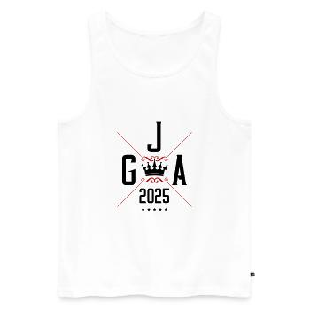 Jga 2025 Junggesellen Abschied Motto - Männer Premium Bio Tank Top - Weiß - Vorne - Michal (187cm)