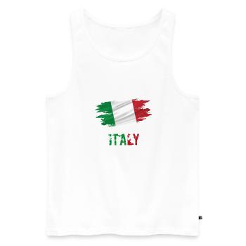 Flag Patriot Gift Home Country Flag Italie - Débardeur bio Premium Homme - blanc - Devant - Michal (187cm)