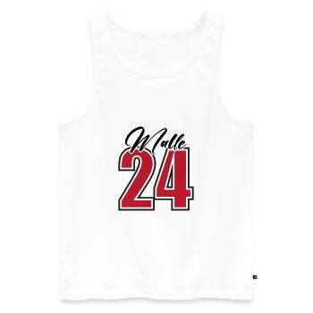 Malle 24 - Männer Premium Bio Tank Top - Weiß - Vorne - Michal (187cm)