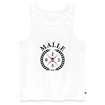 Malle 2025 Palmier - Débardeur bio Premium Homme - blanc - Devant - Michal (187cm)