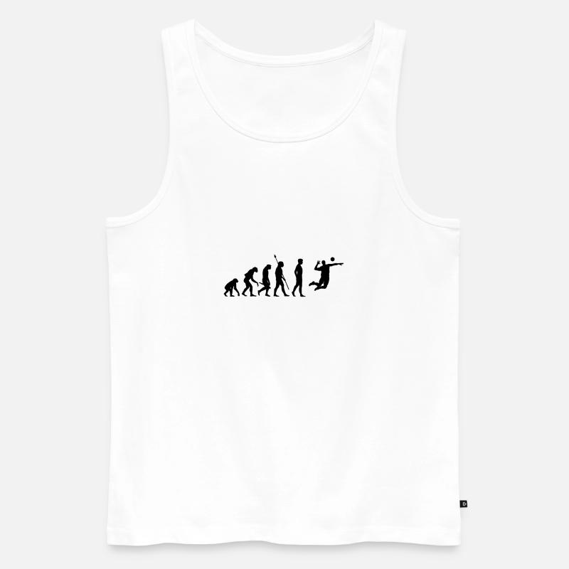 Evolution Volleyball - Männer Premium Bio Tank Top - Weiß