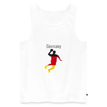 Handball World Cup Germany - Men's Premium Organic Tank Top - white - Front - Michal (187cm)