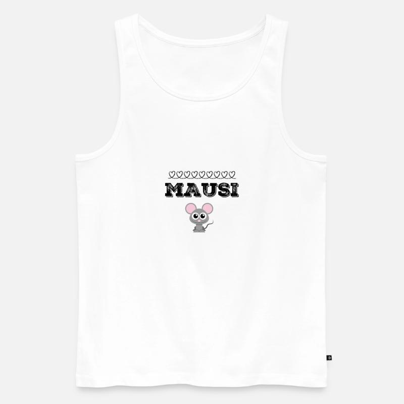 Mausi Maus Mäuschen - Männer Premium Bio Tank Top - Weiß