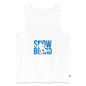 Snowboard Ski - Männer Premium Bio Tank Top - Weiß - Vorne - Michal (187cm)