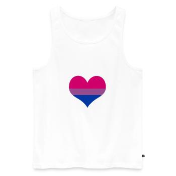 Bisexual Pride Flag - Men's Premium Organic Tank Top - white - Front - AI Model Male 178 light (178cm)