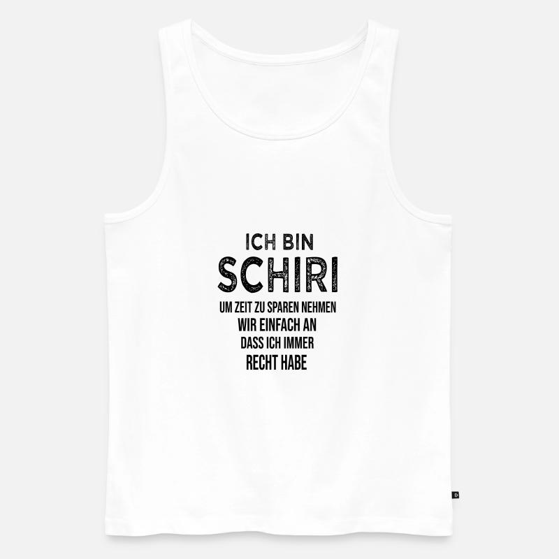 Ich bin Schiri Spruch Geschenkidee - Männer Premium Bio Tank Top - Weiß