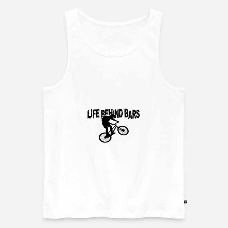 Leben hinter Gittern BMX - Männer Premium Bio Tank Top - Weiß