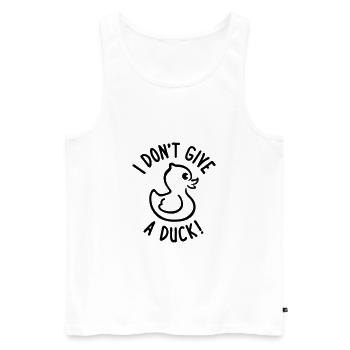Ne donnez pas un canard - Débardeur bio Premium Homme - blanc - Devant - AI Model Male 178 light (178cm)