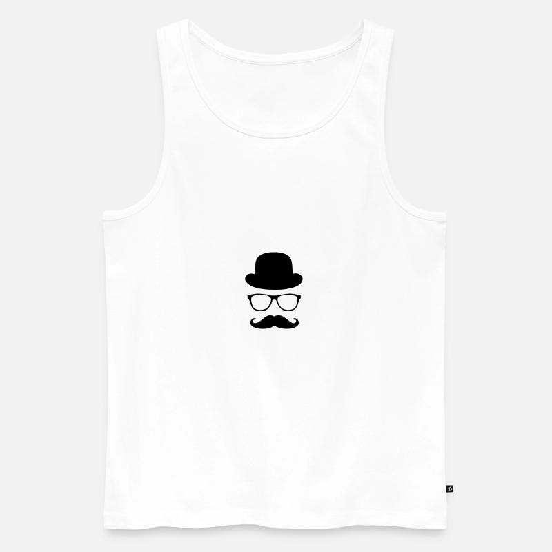 Bart Schnauzer Beard men style - Männer Premium Bio Tank Top - Weiß