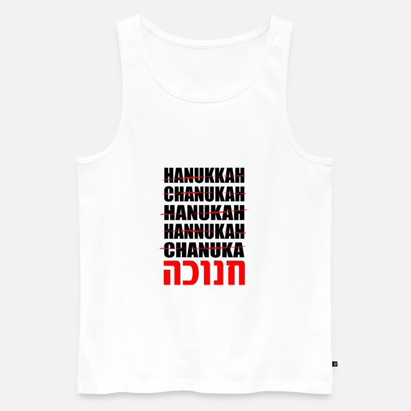 Hanoukka Hanoukka Hanoukka - Débardeur bio Premium Homme - blanc