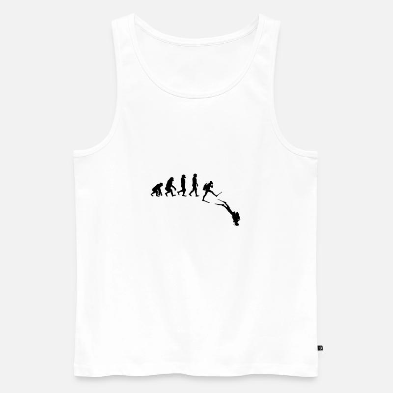 Idée cadeau plongée plongée évolution - Débardeur bio Premium Homme - blanc