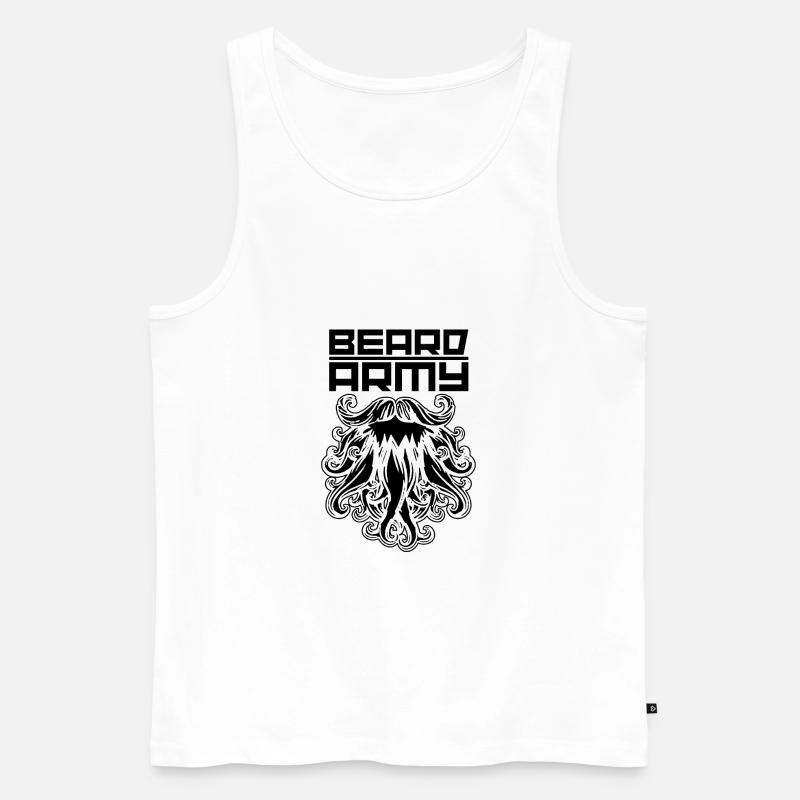 beard army bart arme - Männer Premium Bio Tank Top - Weiß