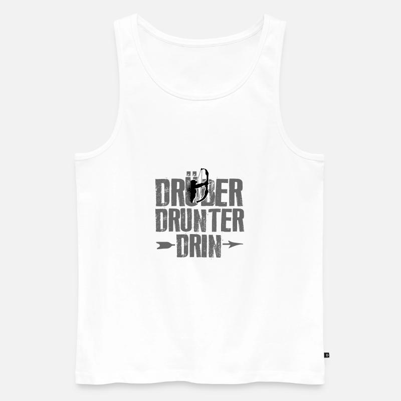 Bogenschießen - Männer Premium Bio Tank Top - Weiß