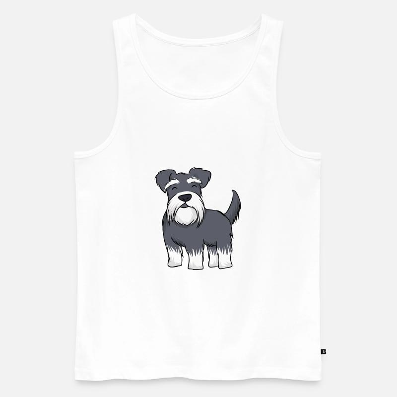 Miniature Schnauzer - Männer Premium Bio Tank Top - Weiß