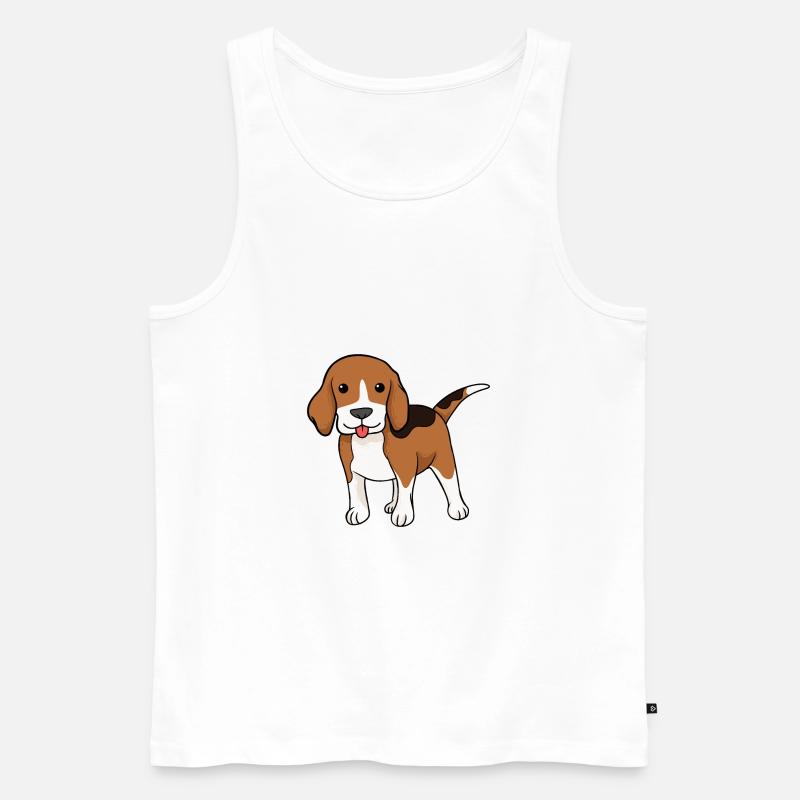 Beagle - Männer Premium Bio Tank Top - Weiß