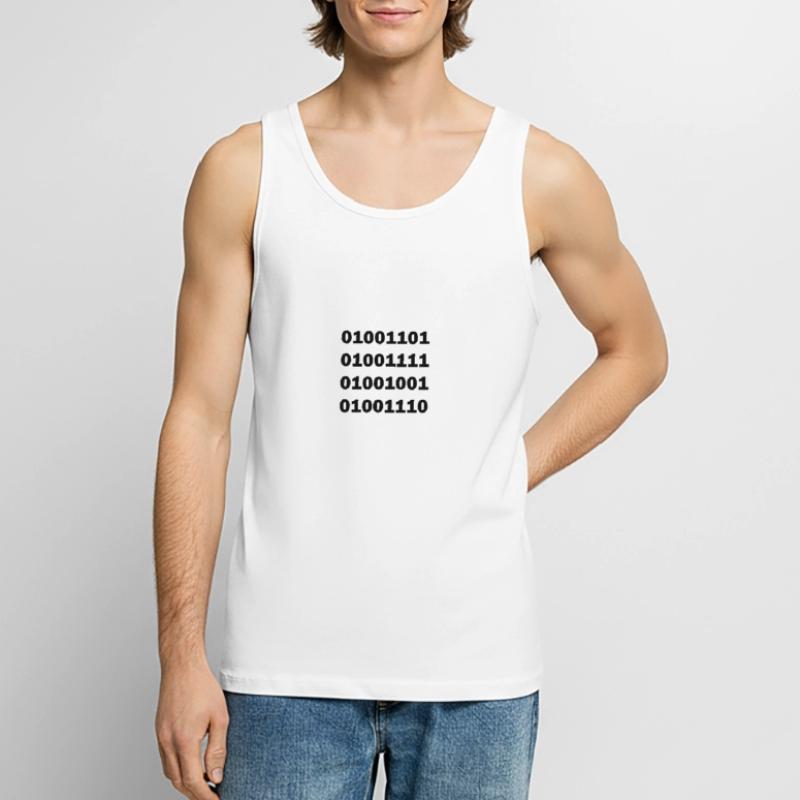 Binary code MOIN Men's Premium Organic Tank Top