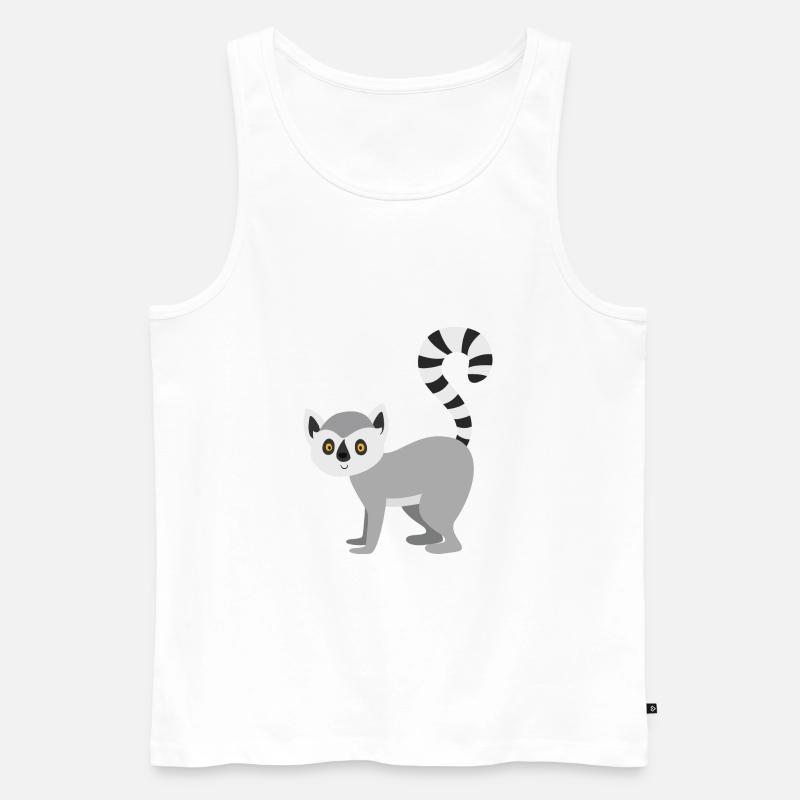 lemur - Männer Premium Bio Tank Top - Weiß