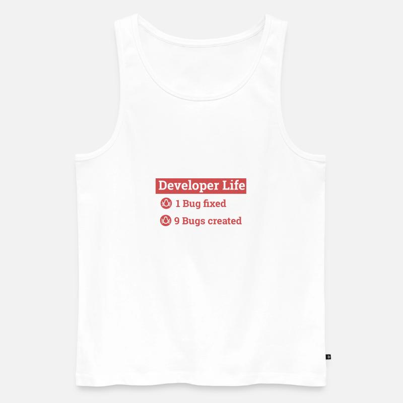 "Developer life" | Programmer, Programmer - Men's Premium Organic Tank Top - white
