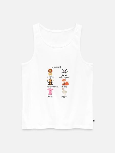 Tierschutz Vegetarier Veganer Geschenk - Männer Premium Bio Tank Top - Weiß