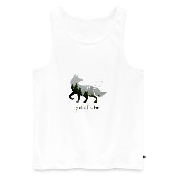 Conservation renard environnement animal cadeau - Débardeur bio Premium Homme - blanc - Devant - Michal (187cm)
