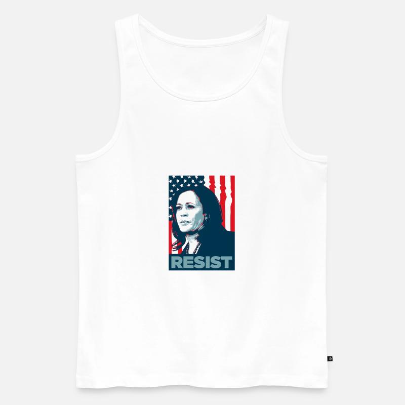Kamala Harris Resist - Männer Premium Bio Tank Top - Weiß