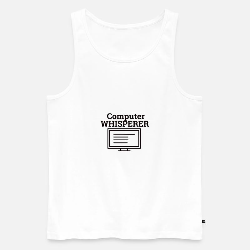 "Computer Whisperer" | Informatik - Männer Premium Bio Tank Top - Weiß
