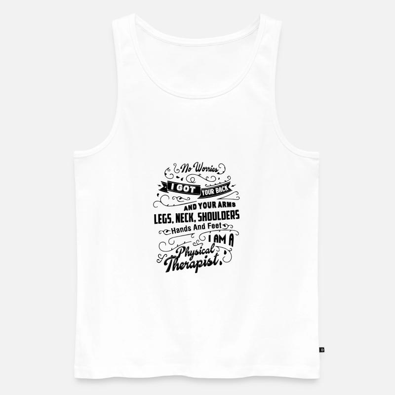 Ich bin ein Physiotherapeut - Männer Premium Bio Tank Top - Weiß