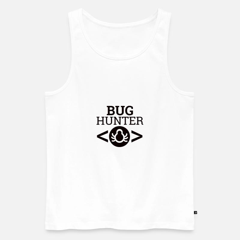 "Bug Hunter" | Informatik, Programmierer - Männer Premium Bio Tank Top - Weiß