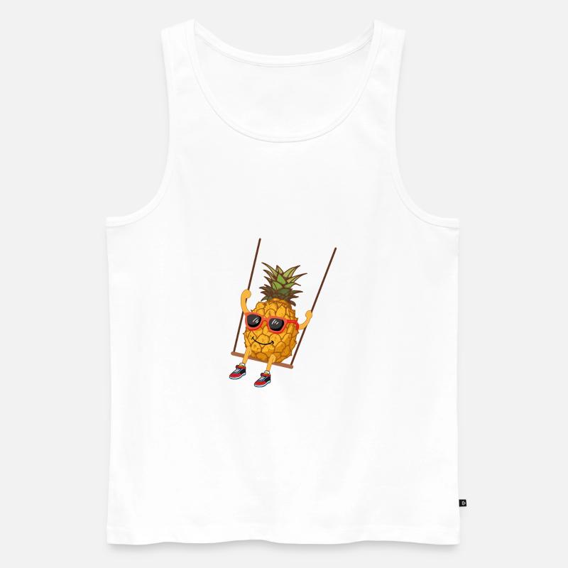 annanas pineapple - Männer Premium Bio Tank Top - Weiß