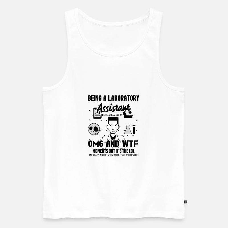Als Laborassistent Hemden - Männer Premium Bio Tank Top - Weiß