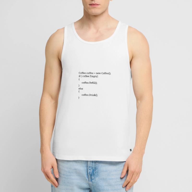 "Coffee and Code" | Programmers, programmers Men's Premium Organic Tank Top